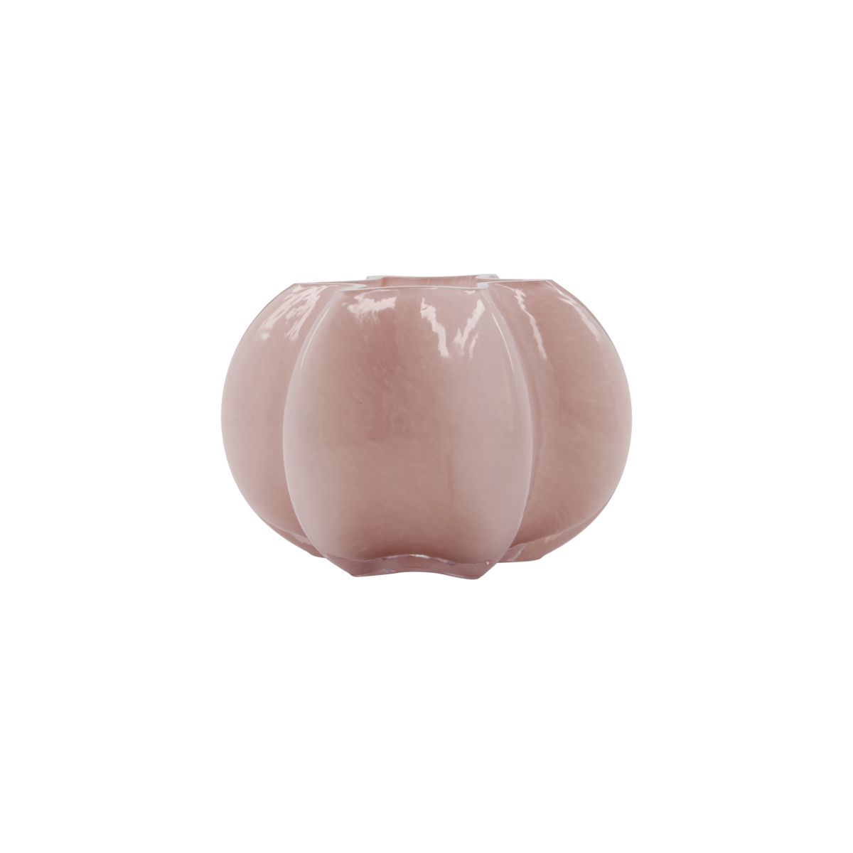 Nixi - Vase / Tealight Holder in Glass - Rose Pink - Handmade