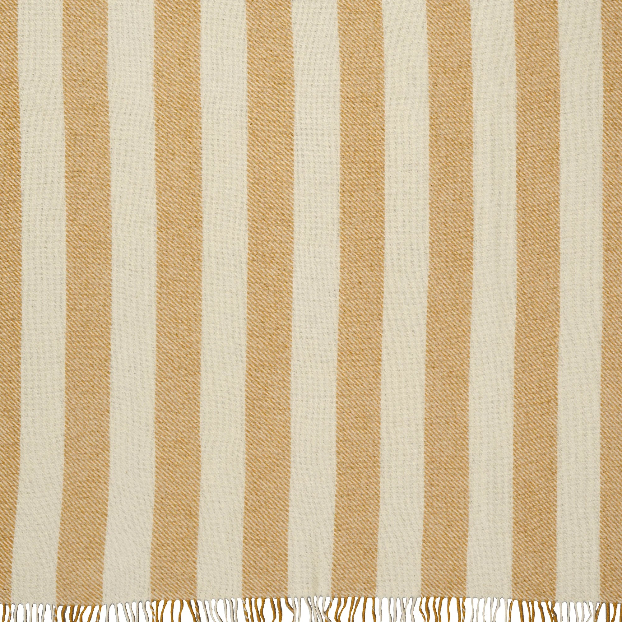 Striped fabric with brown and beige vertical stripes on a white background