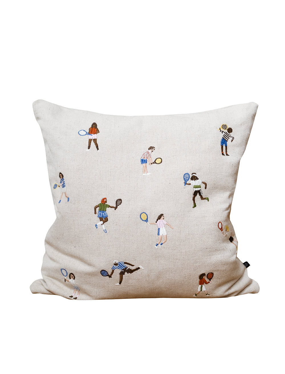 Tennis Embroidered Cushion Cover