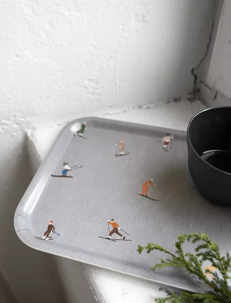 Skiers Tray Small in Birch Wood 27x20 cm