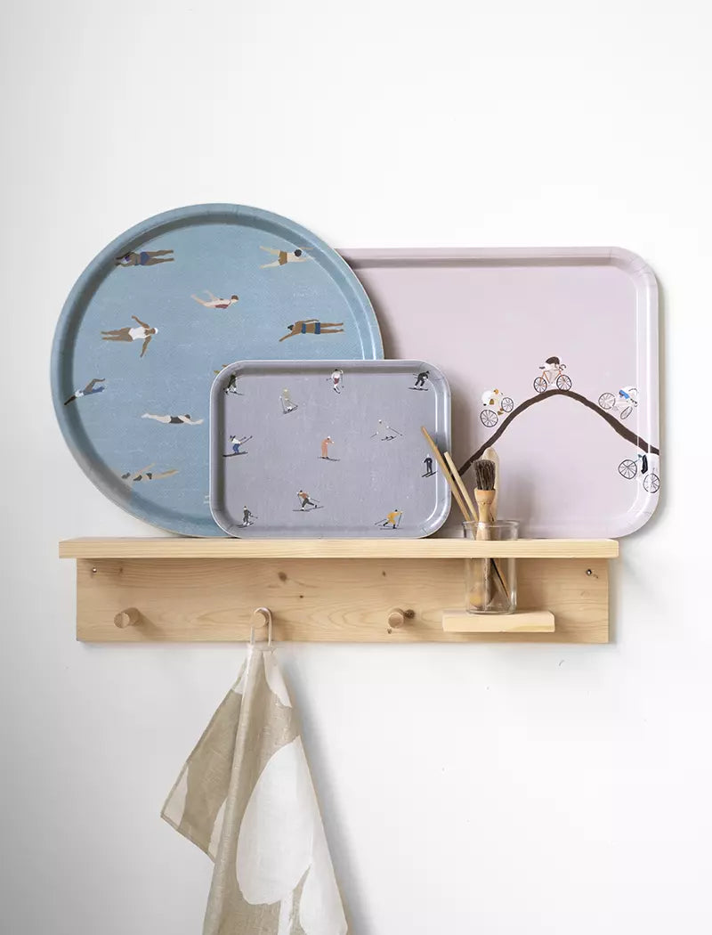 Skiers Tray Small in Birch Wood 27x20 cm
