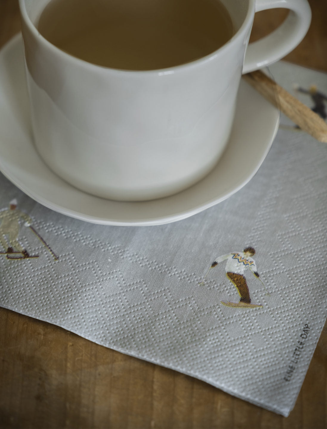 Skiers Paper Napkins, 33x33 cm