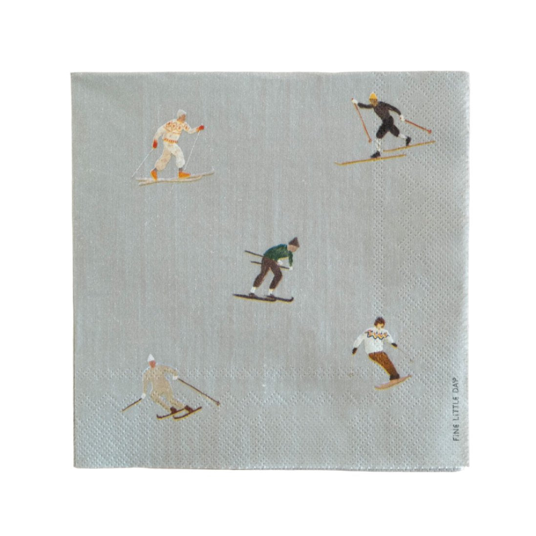 Skiers Paper Napkins, 33x33 cm