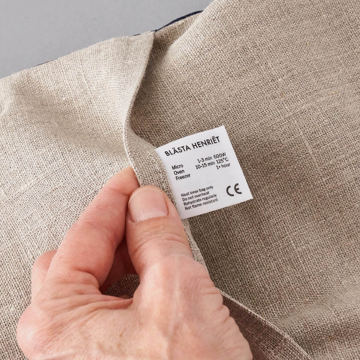 Linen Wheat Bag - Large in Natural Plain - Blabar Nordic Living