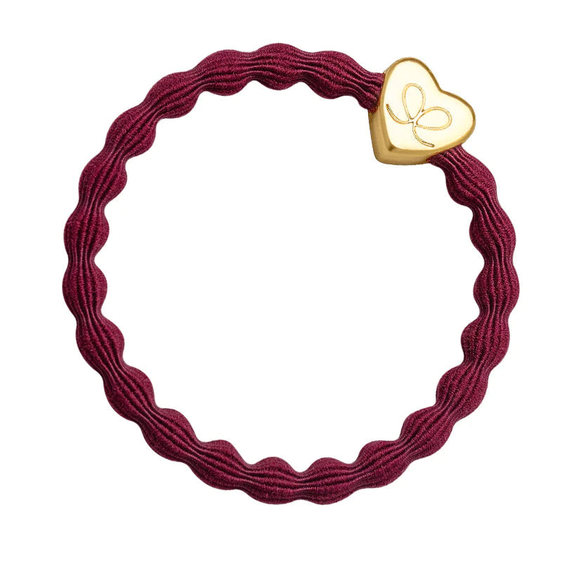 Bangle Band Gold Heart · Burgundy Red - Blabar Nordic Living