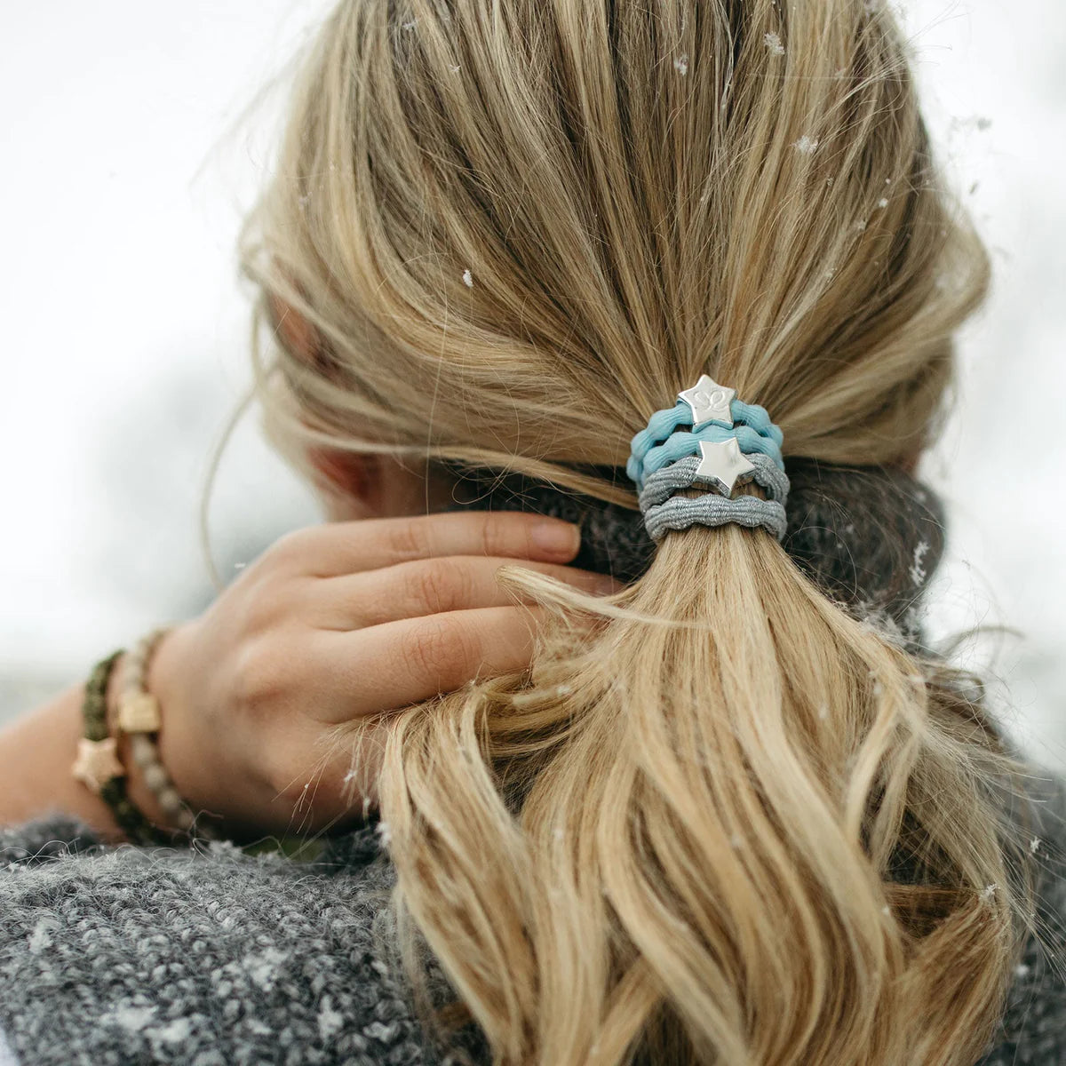 Bangle Band Metallic Silver Star · Glittery Silver - Blabar Nordic Living