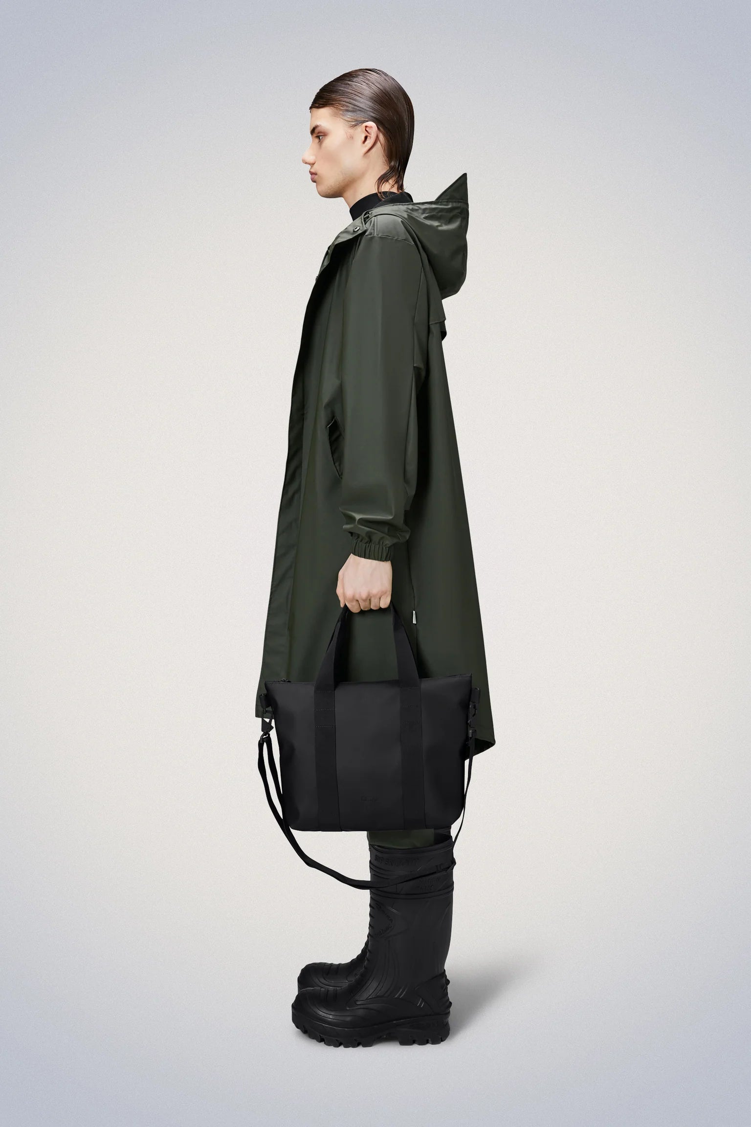 Rains Tote Bag Micro in Black