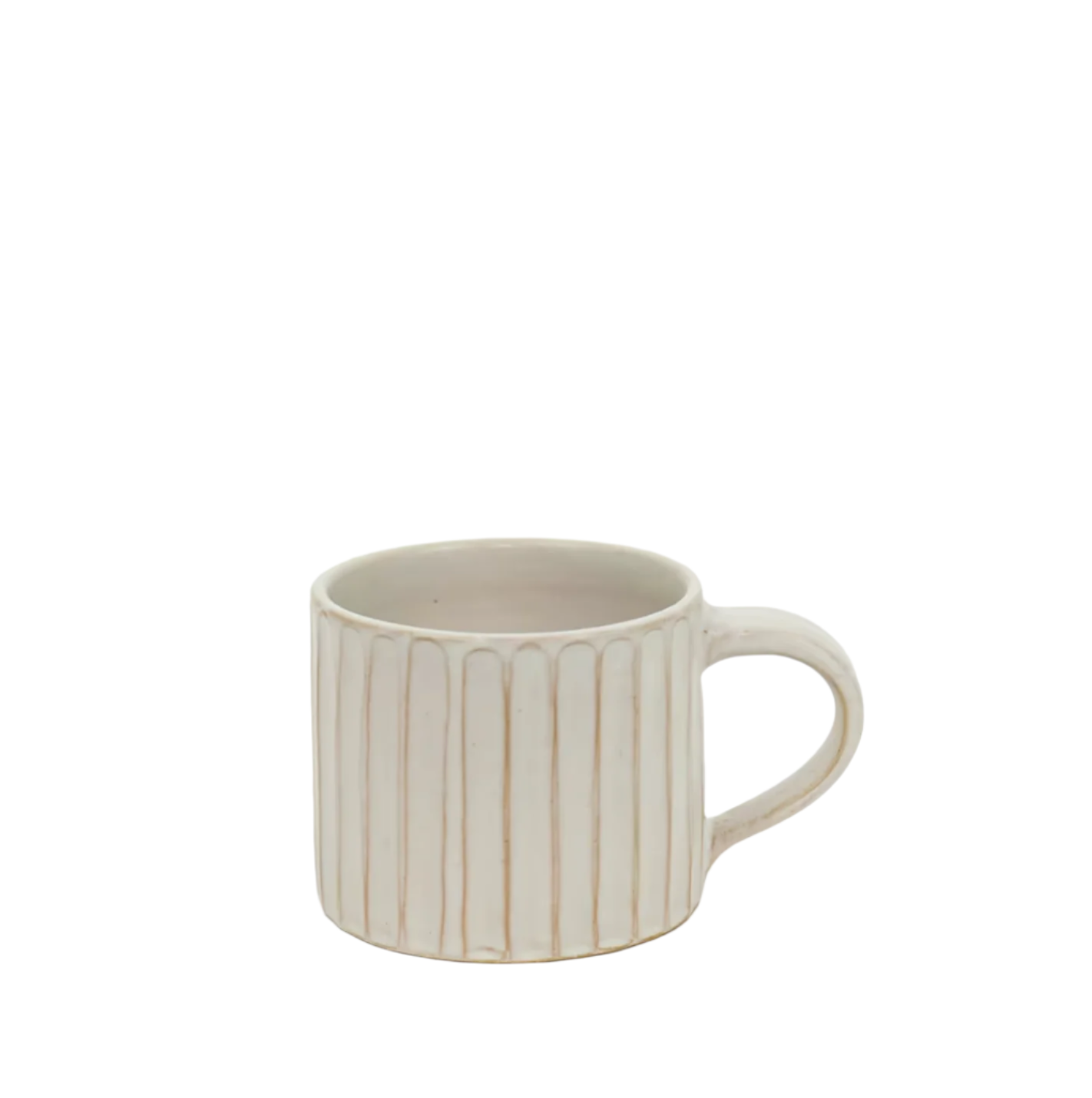 Coffee Mug Rhea in Beige, handmade in stoneware clay 7.5cm