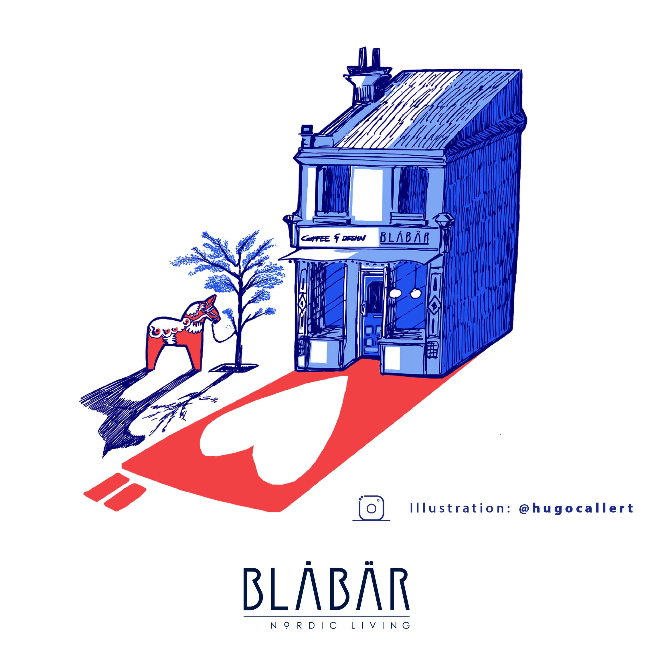 Love Blåbär Card w. Envelope