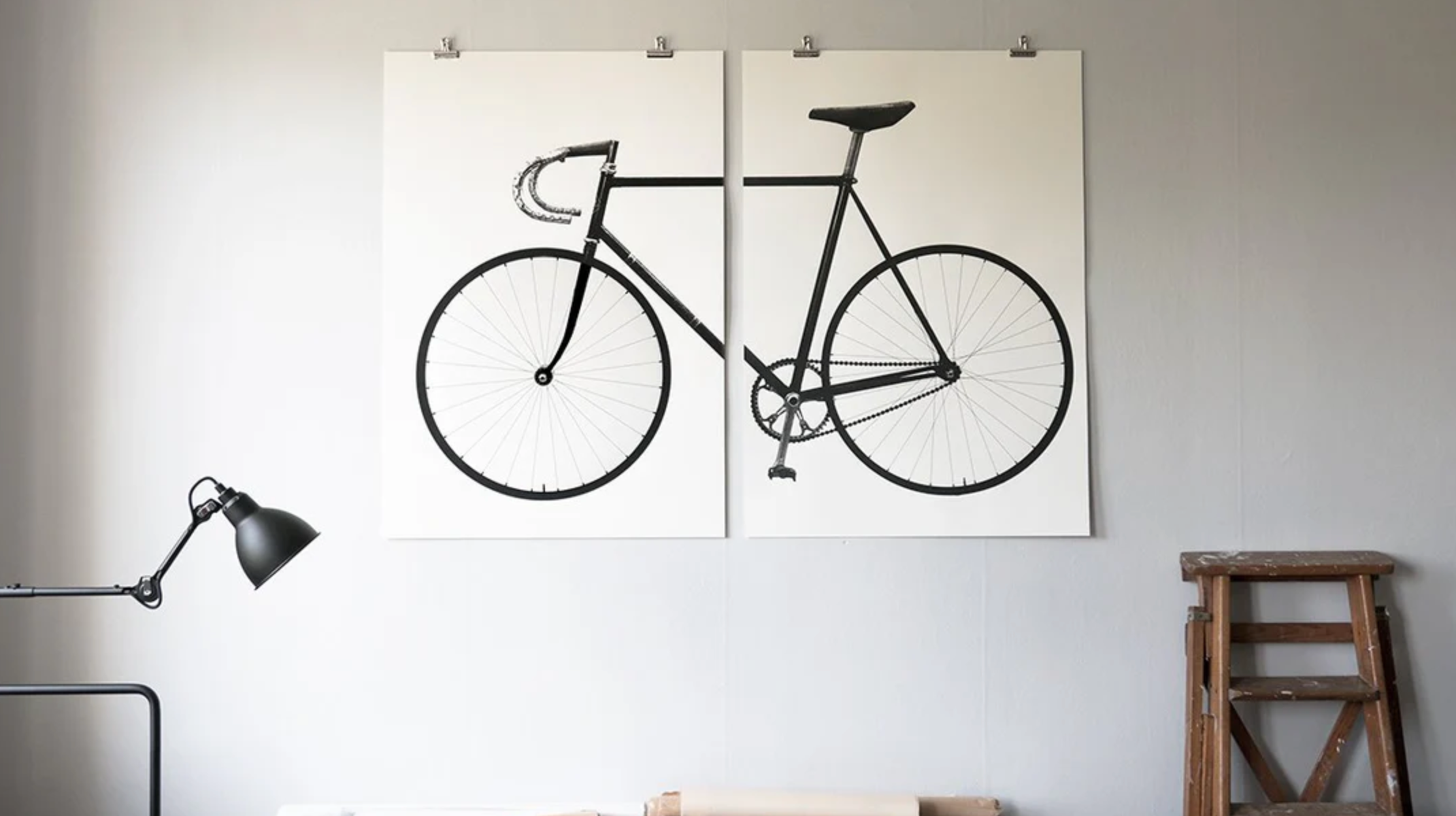 Screenprint Ride XL, 2 parts, 70cm x 100cm - Blabar Nordic Living