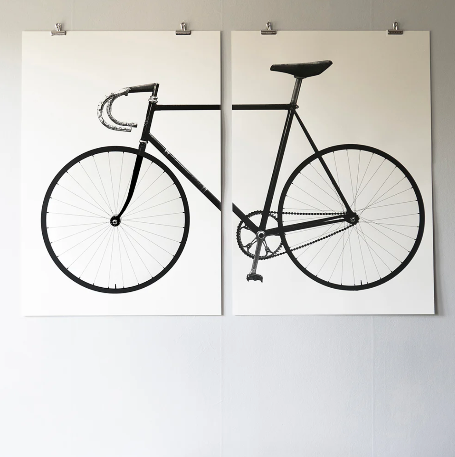 Screenprint Ride XL, 2 parts, 70cm x 100cm - Blabar Nordic Living