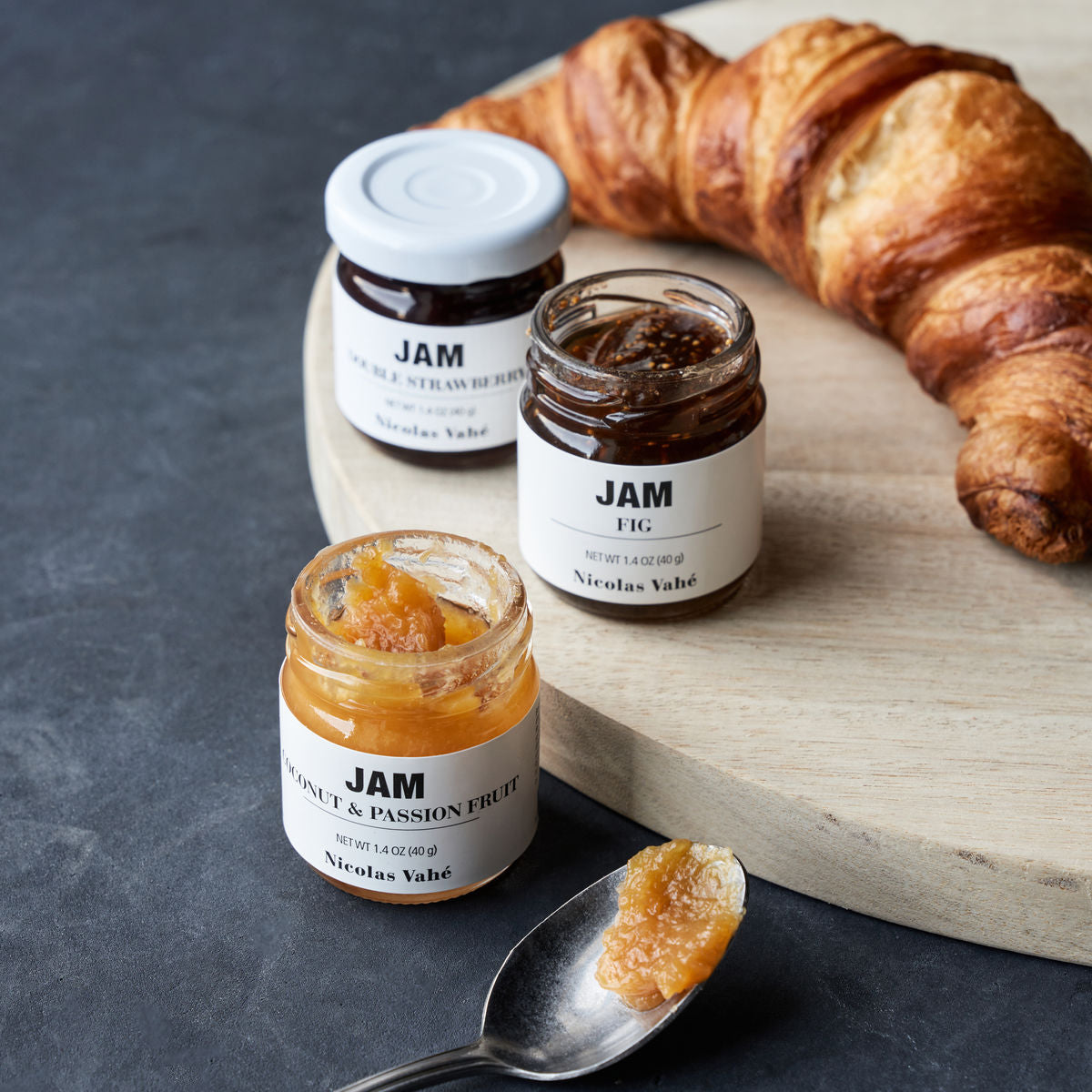 Jam, Favourite Selection 3 x 40g - Double Strawberry, Fig, Coconut & Passion Fruit
