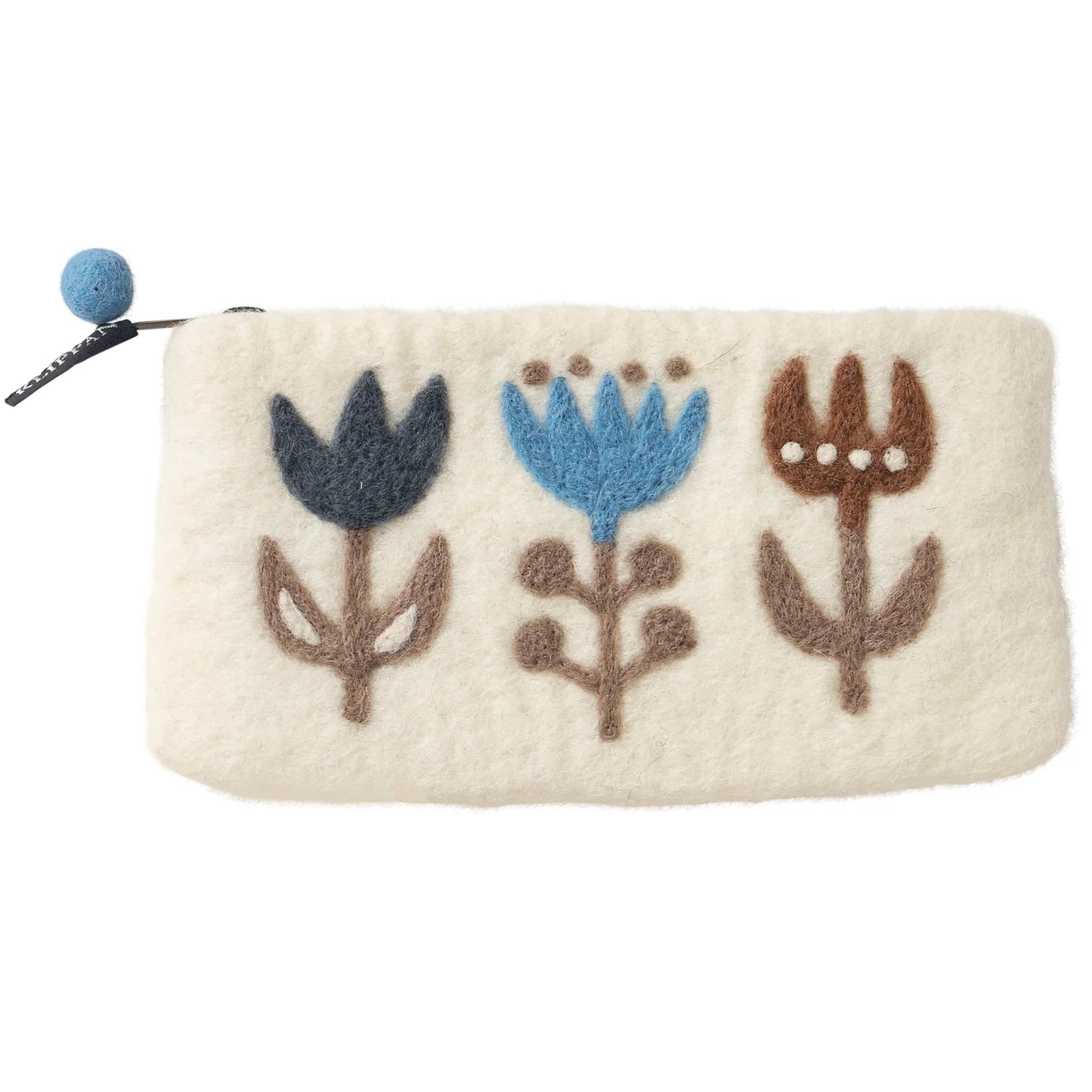 Felted Purse Tulip in White