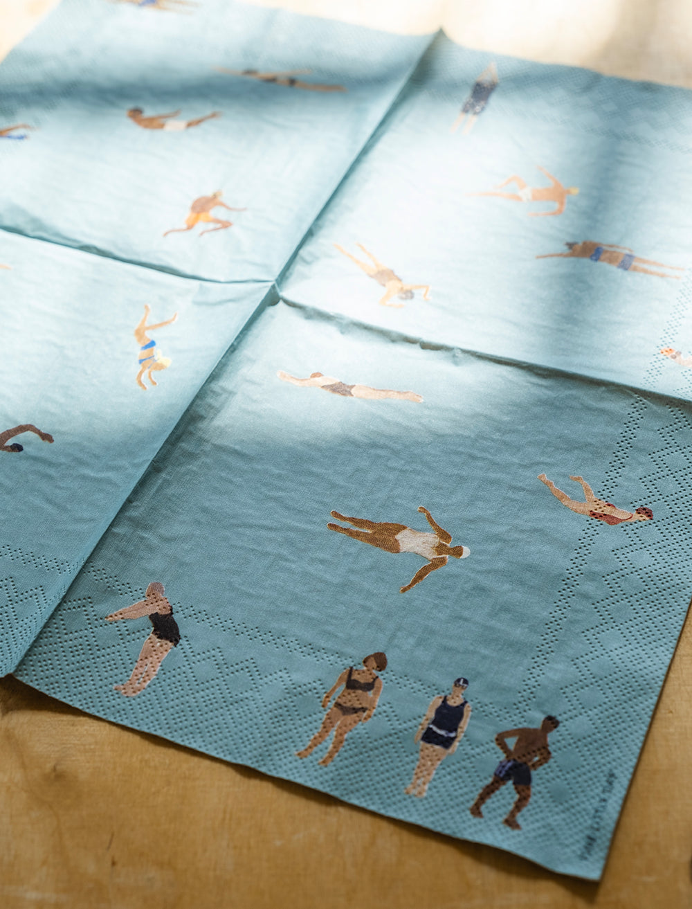 Paper Napkins with Swimmers, 33x33 cm