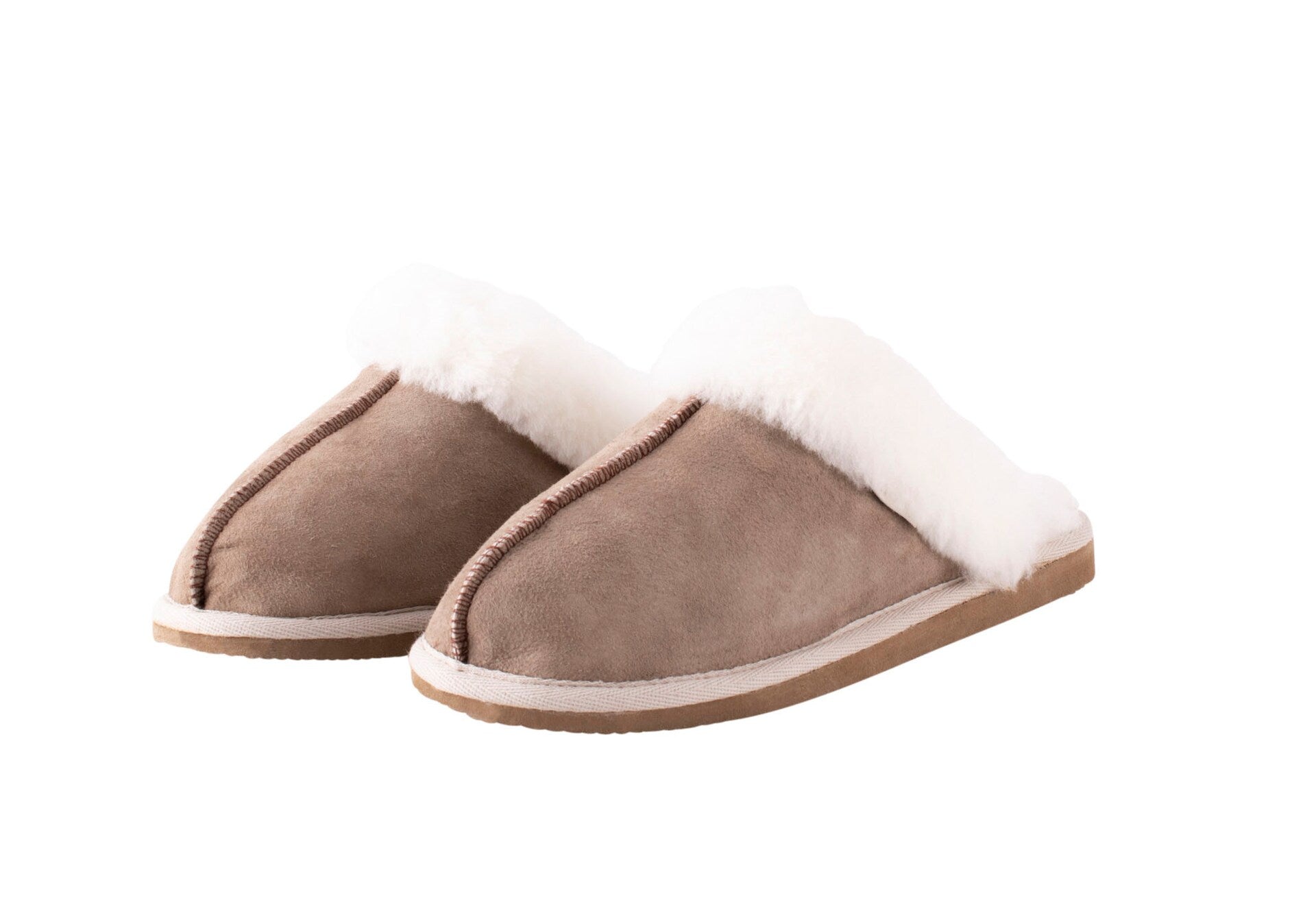 Sheepskin Slippers - Jessica in Stone