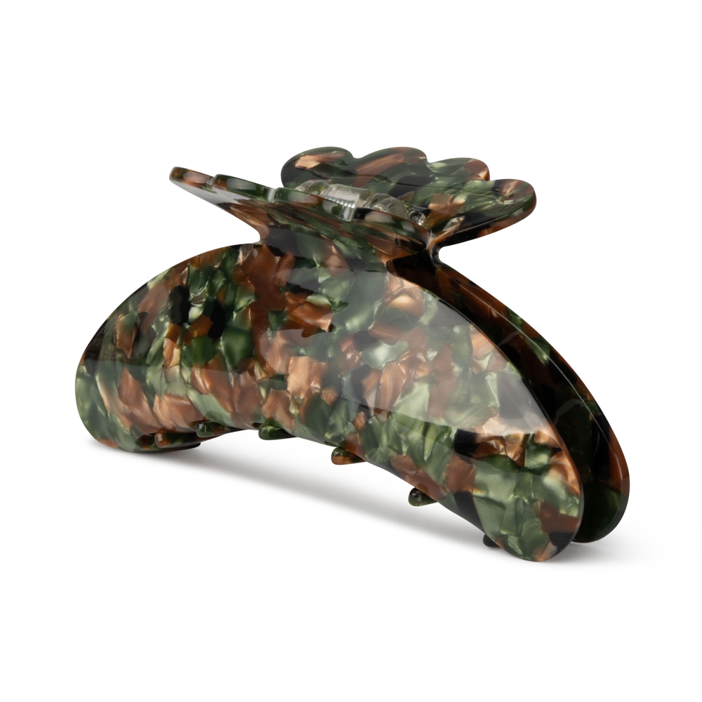 Helle Army Big Hair Claw Clip in Army Green