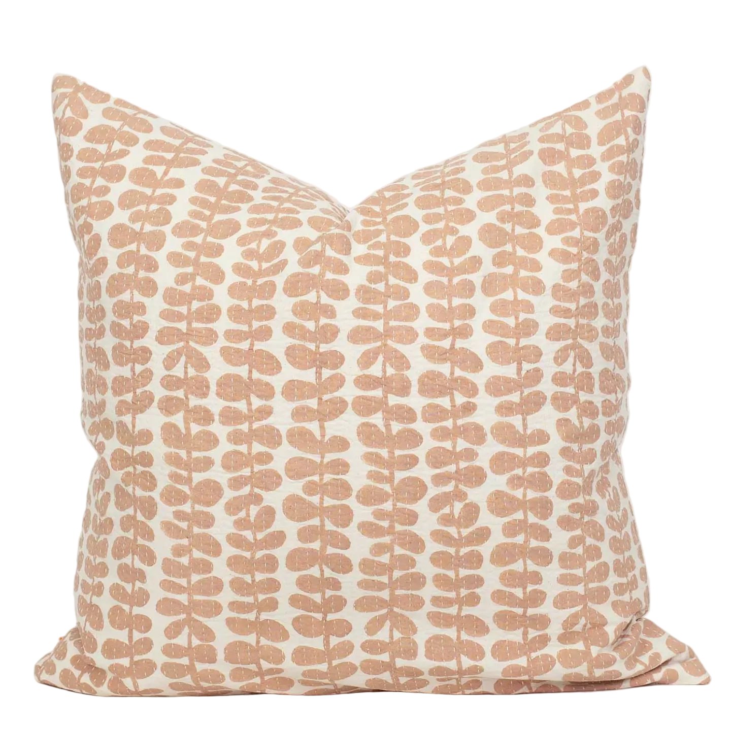 The Cushion Cover Foliage by A World of Craft is a handmade 50x50 cm square cover in pink with a stylish leaf pattern, perfect for adding a decorative touch to your home décor.