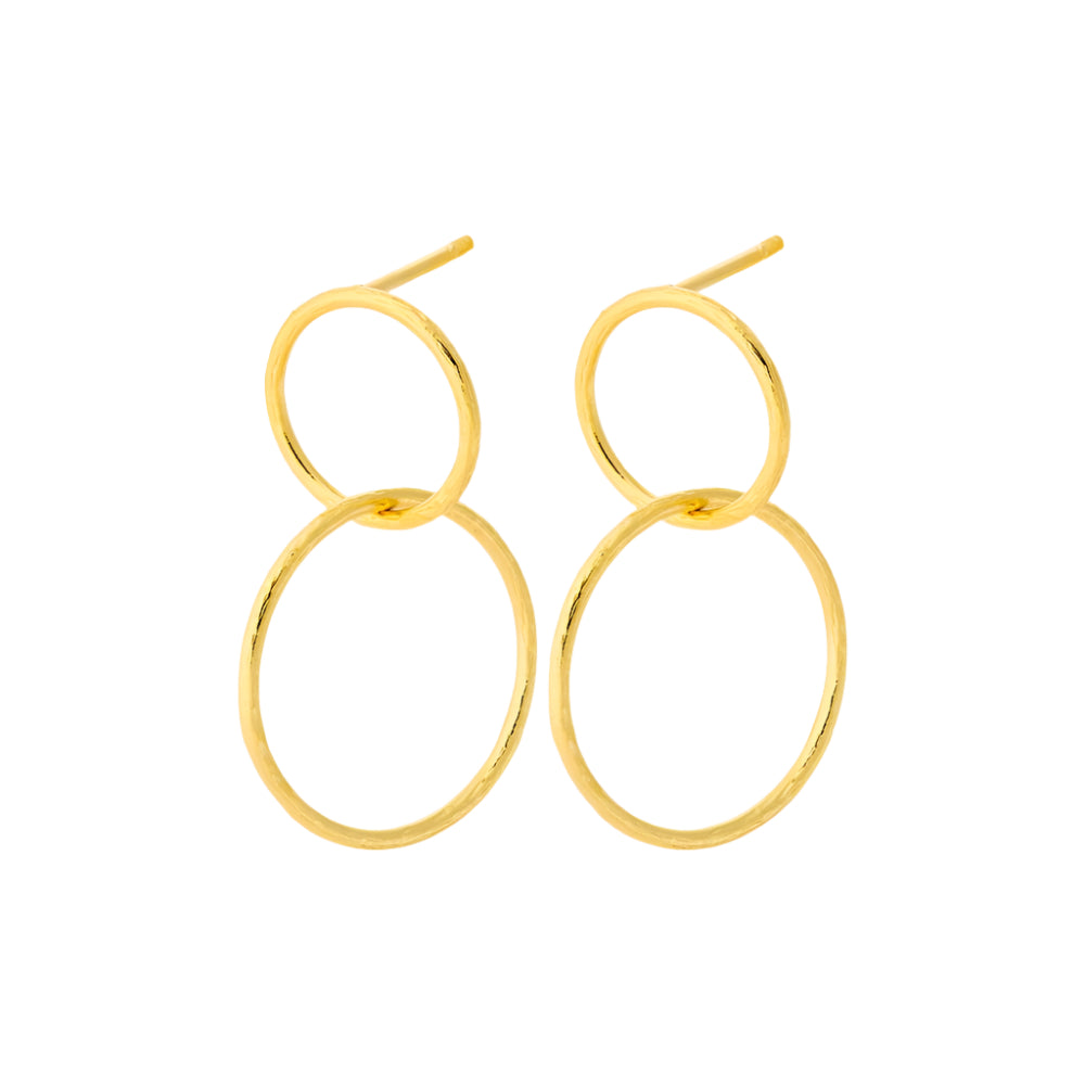 Double Earrings in Gold