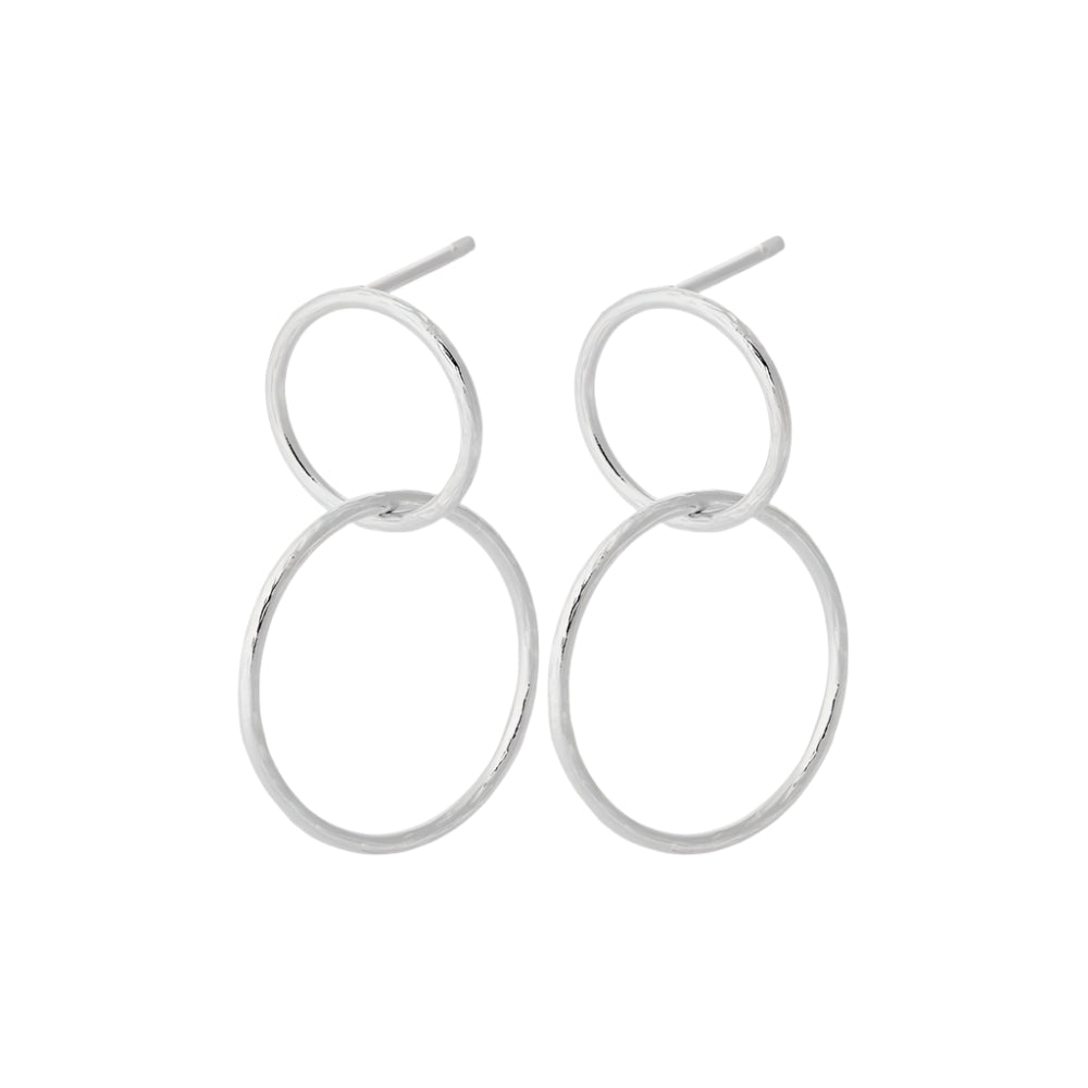 Double Earrings in Silver