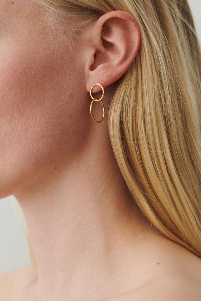 Double Earrings in Silver