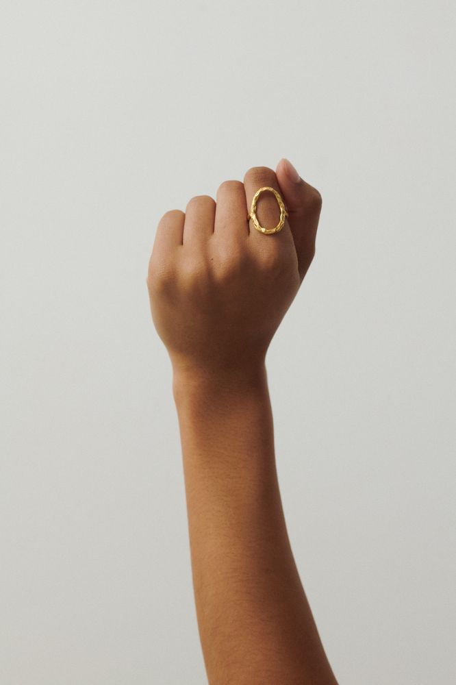 Cloud Ring in Gold