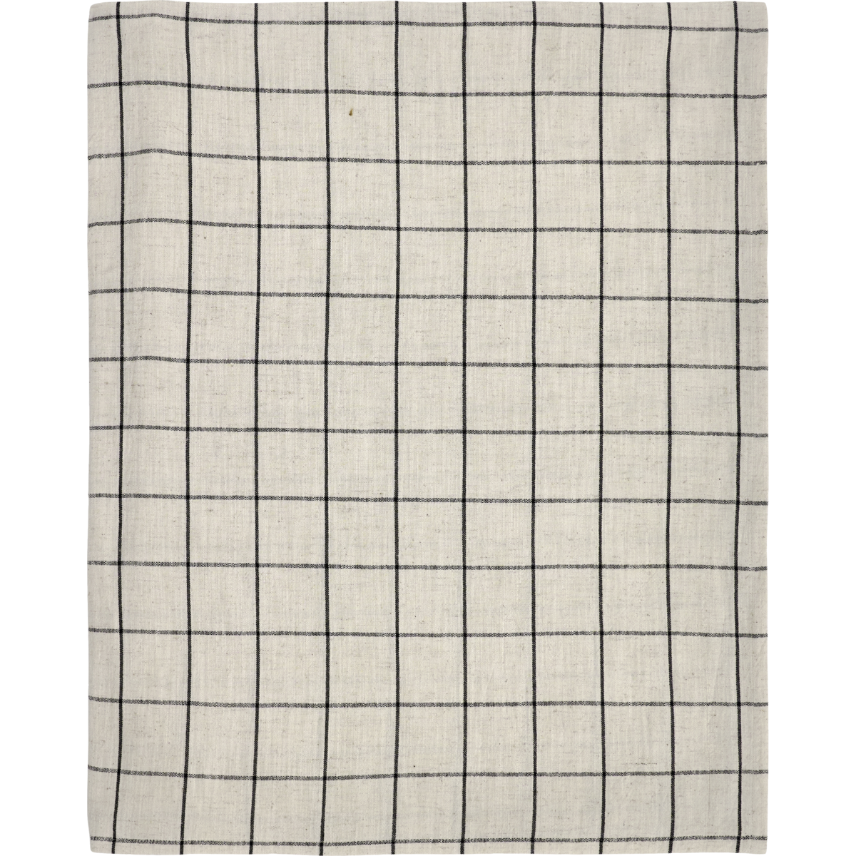 Tablecloth in Cotton and Linen, Black and Off-White