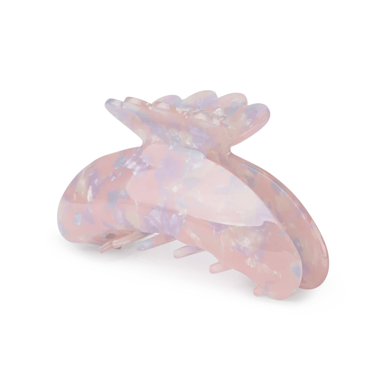 Helle Crushed Marble Big Hair Claw Clip in Pink
