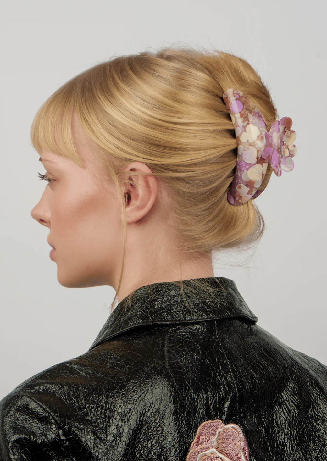 Hairclip, Helle Arty Big Hair Claw Clip in Purple