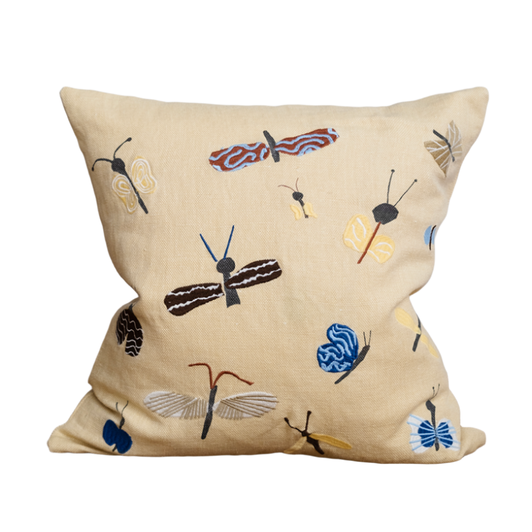 Slända (Dragonfly) Embroidered Cushion Cover
