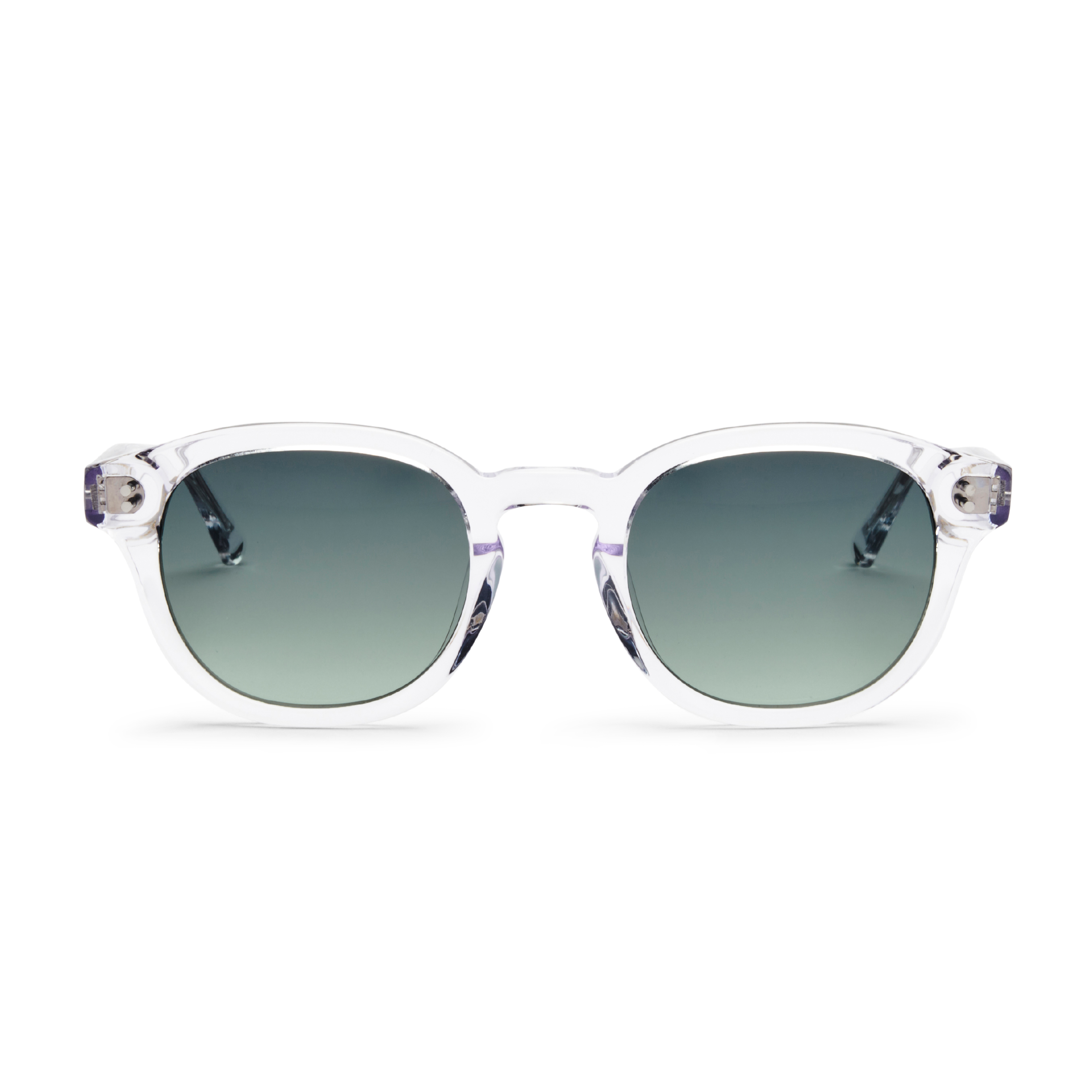 Sunglasses Billie in Crystal w. Green lenses