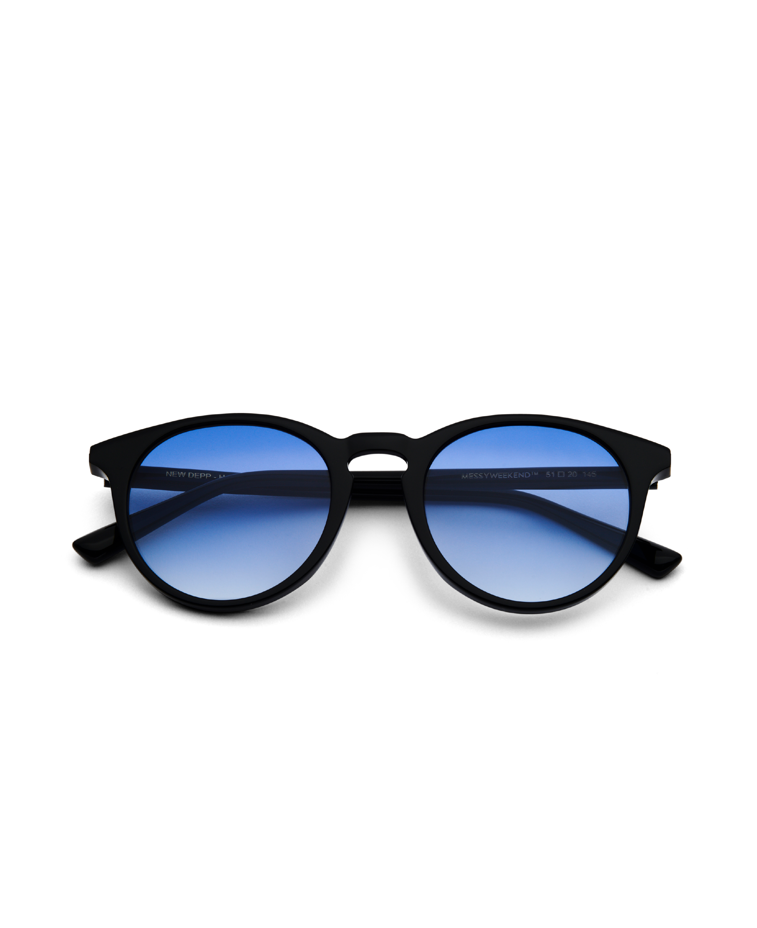 Sunglasses New Depp in Black w. Blue lenses