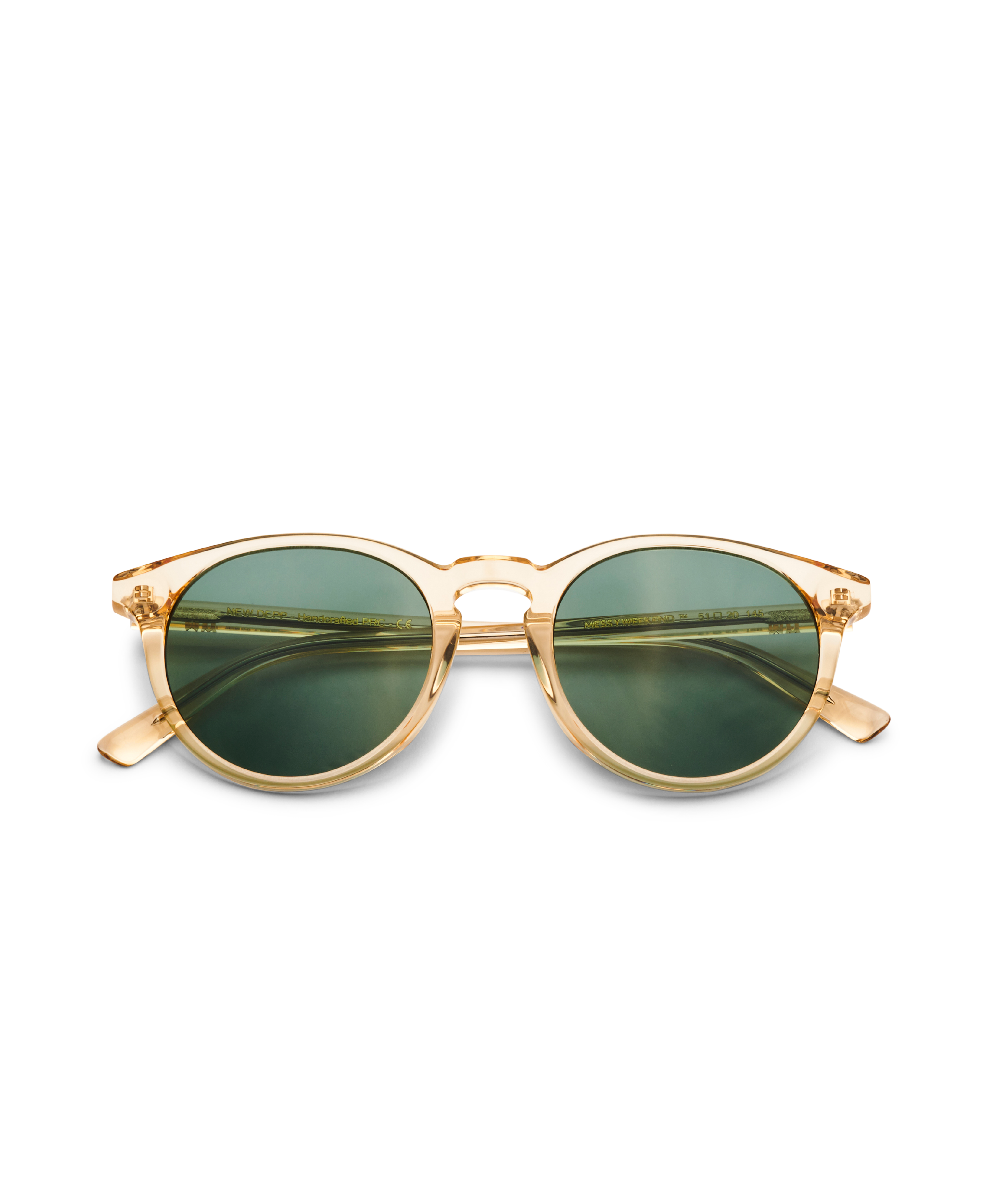 Sunglasses New Depp in Champagne Clear w. Green lenses