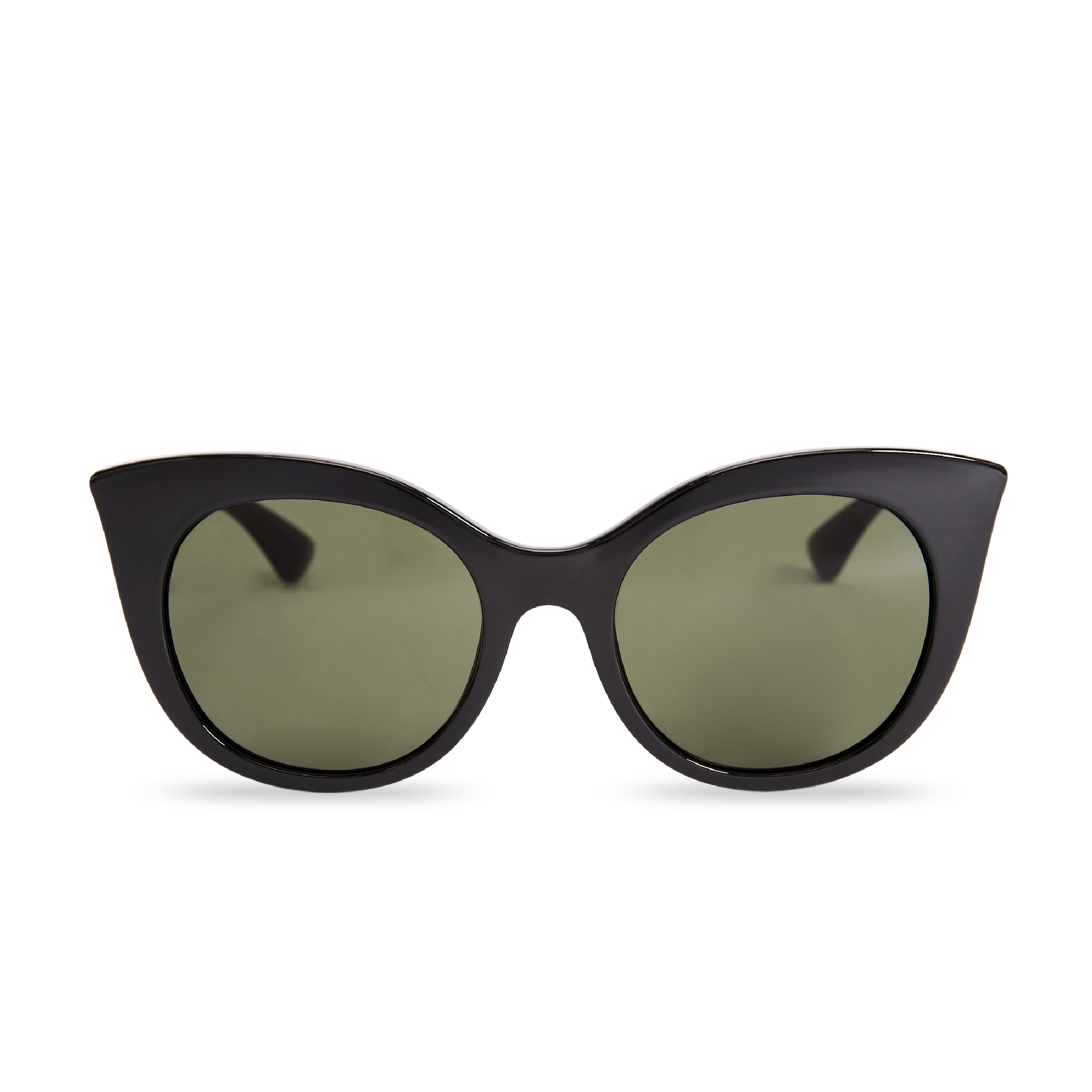 Sunglasses Thelma in Black w. Green lenses