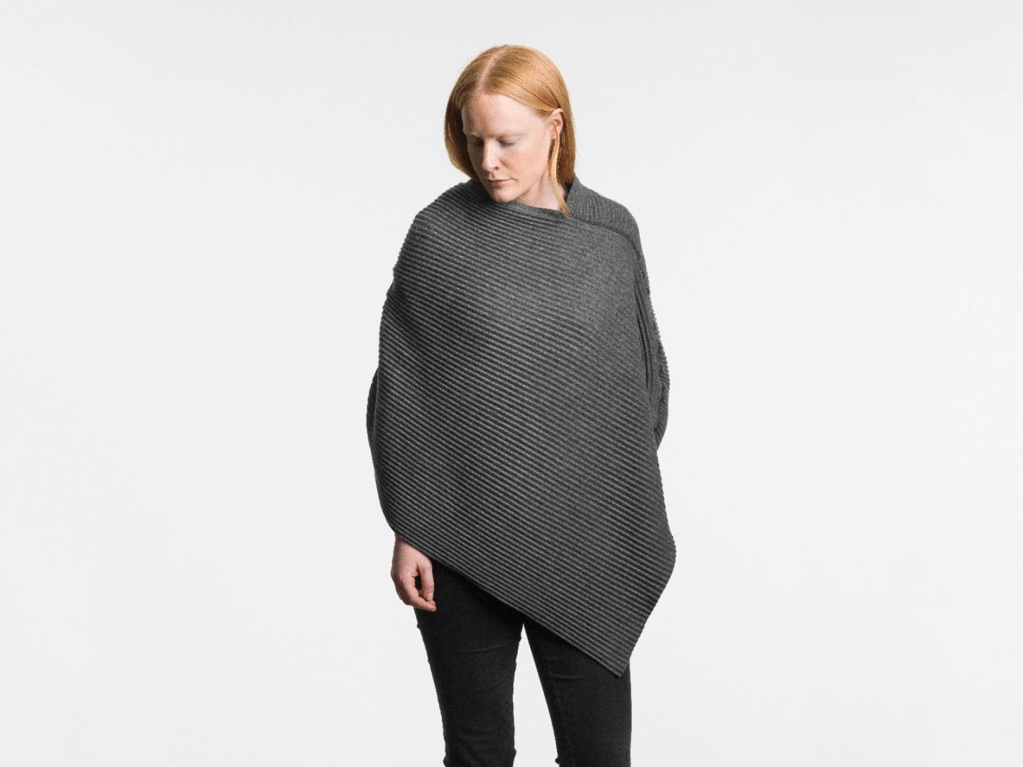 Pleece Poncho in Dark Grey