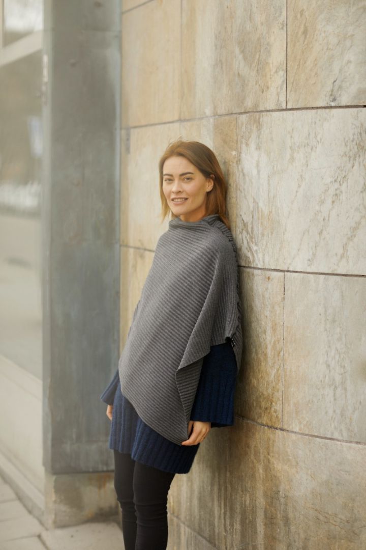 Pleece Poncho in Dark Grey