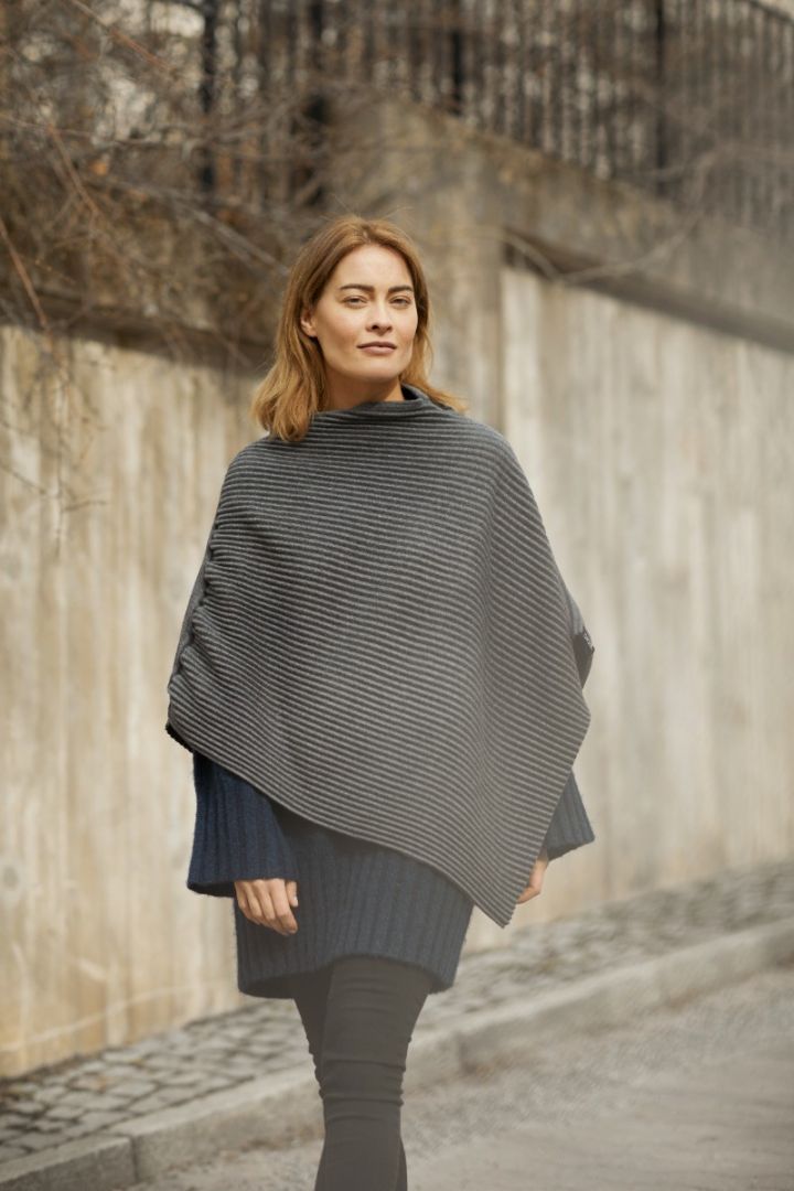 Pleece Poncho in Dark Grey