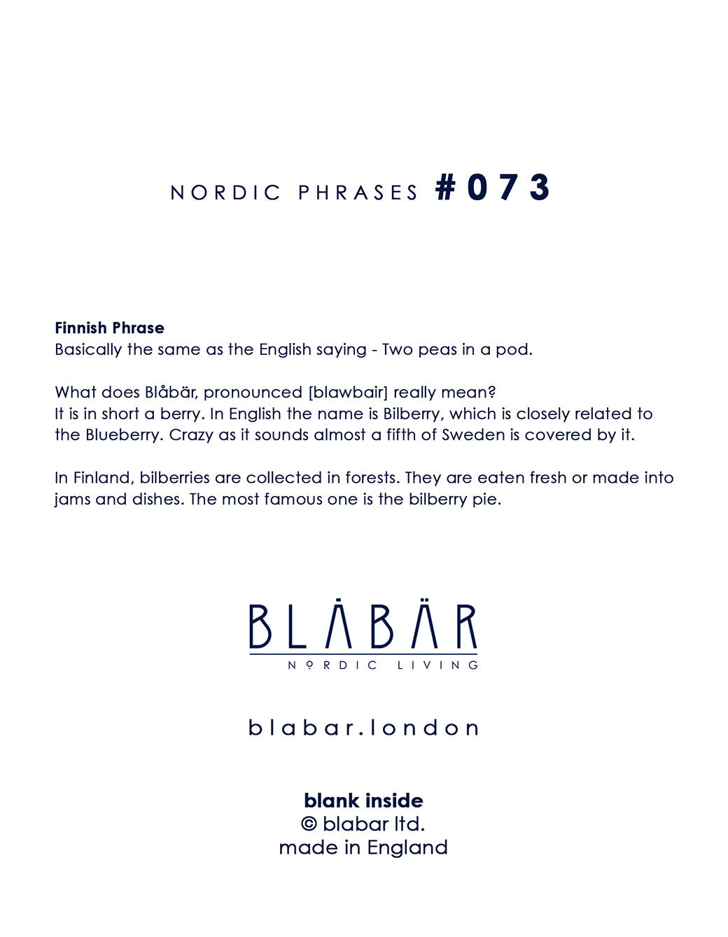 Poster_Kuin Kaksi Marjaa - Blabar Nordic Living