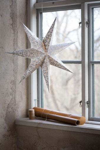 Star Ludwig Christmas White/Silver 44cm - Blabar