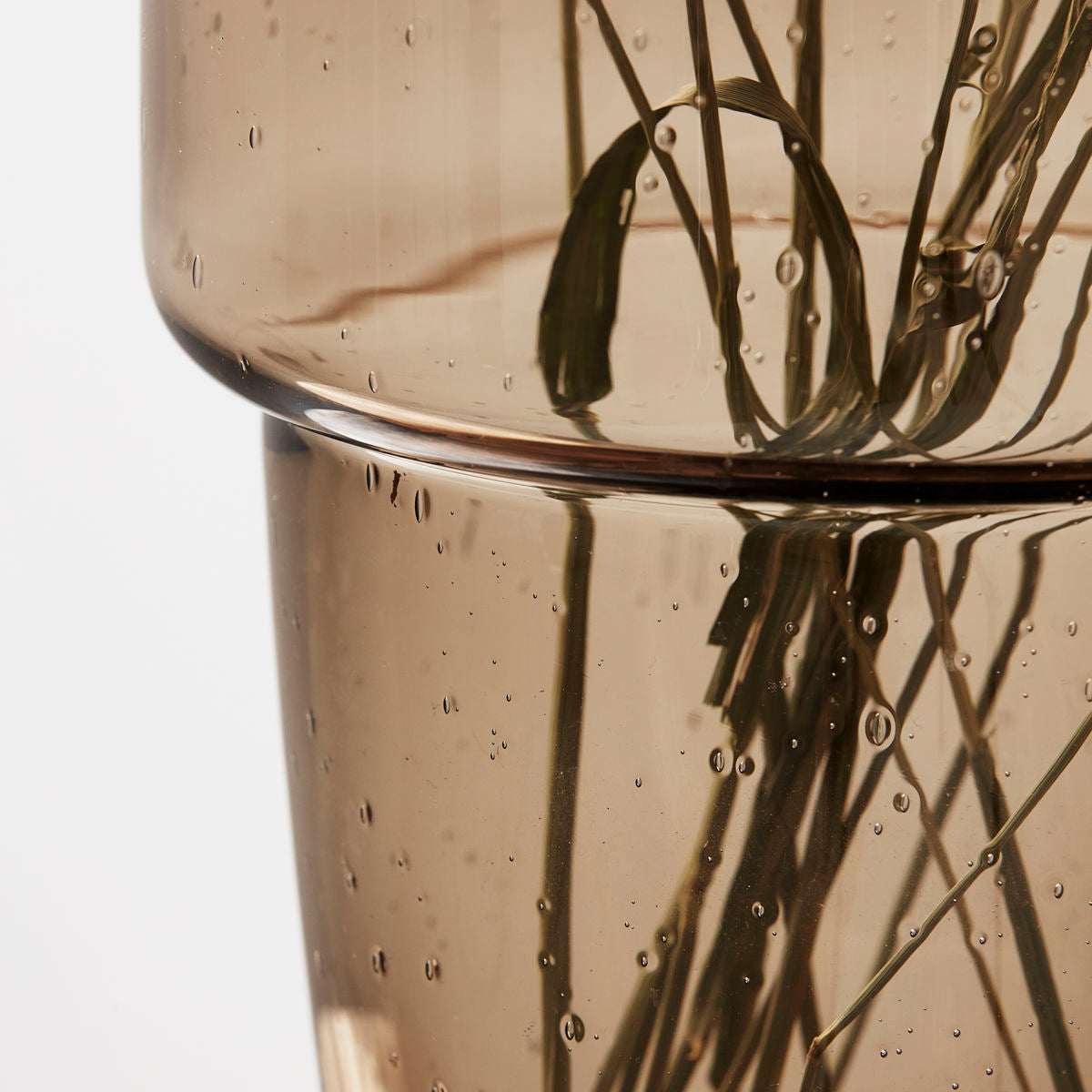 Vase Chazia Brown in Glass 28cm