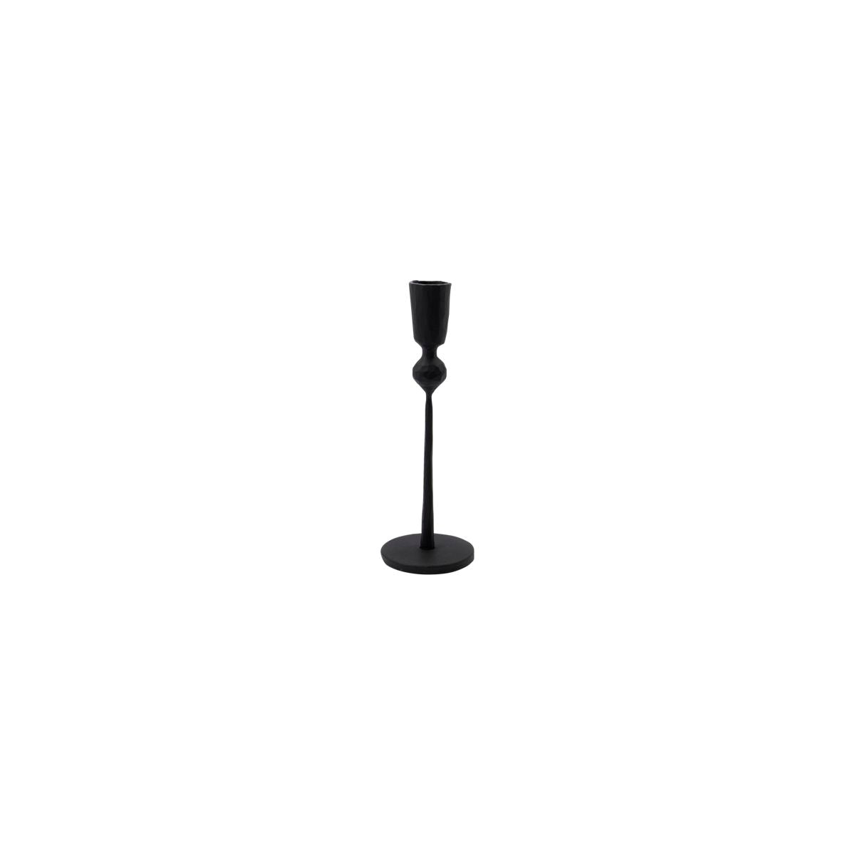 Candle stand, Trivo, handmade in Iron, Black 18cm h
