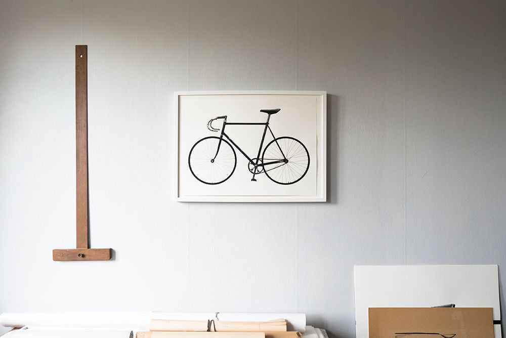 Screenprint Ride (bike) 40cm x 50cm - Blabar Nordic Living