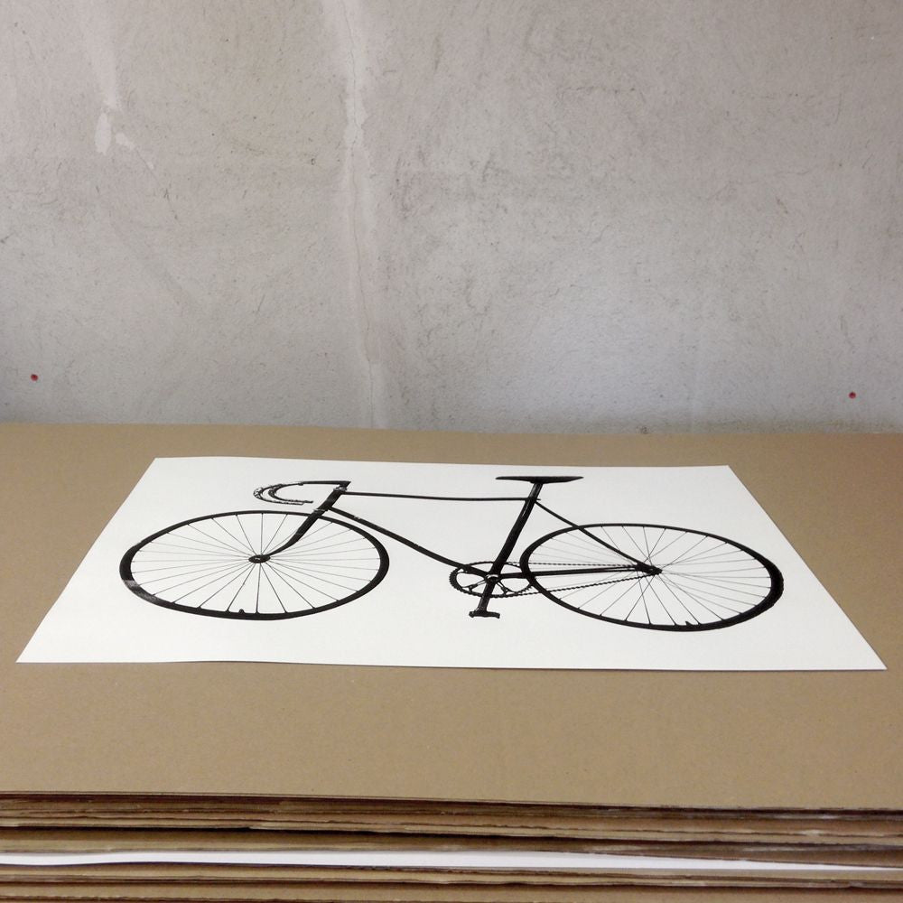 Screenprint Ride (bike) 40cm x 50cm - Blabar Nordic Living