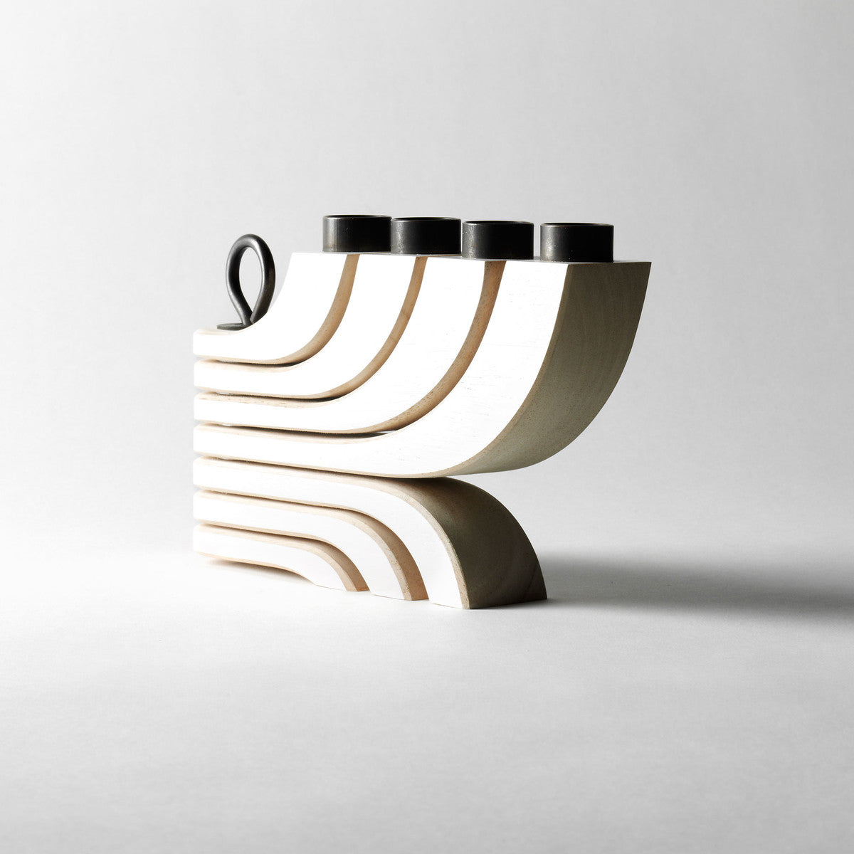 Nordic Light Candle Holder 4 Arms in White - Blabar Nordic Living