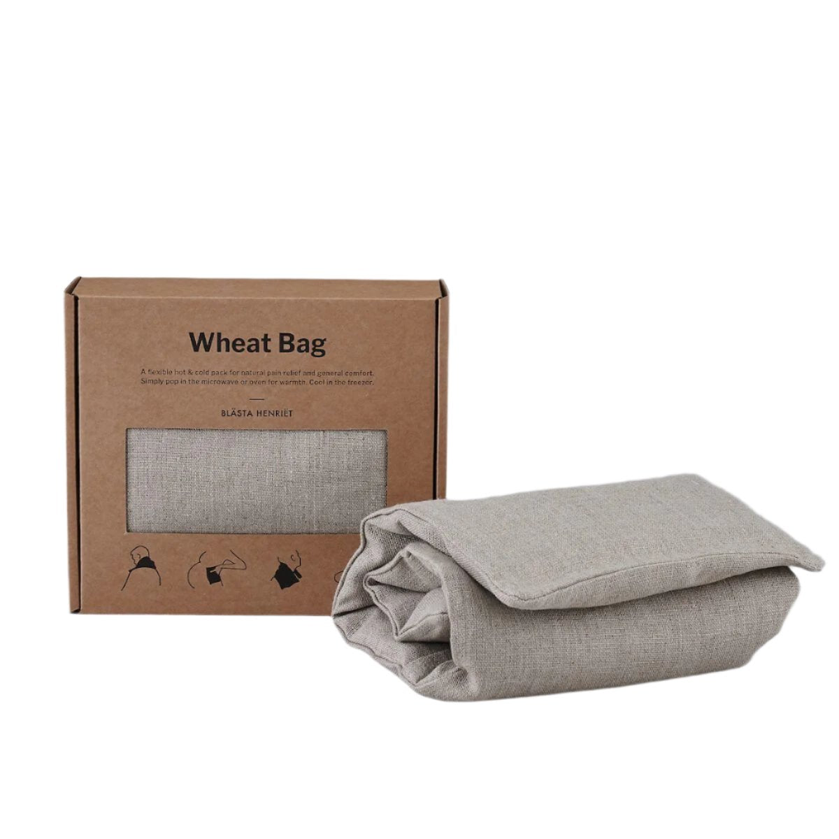 Linen Wheat Bag - Large in Natural Plain - Blabar Nordic Living
