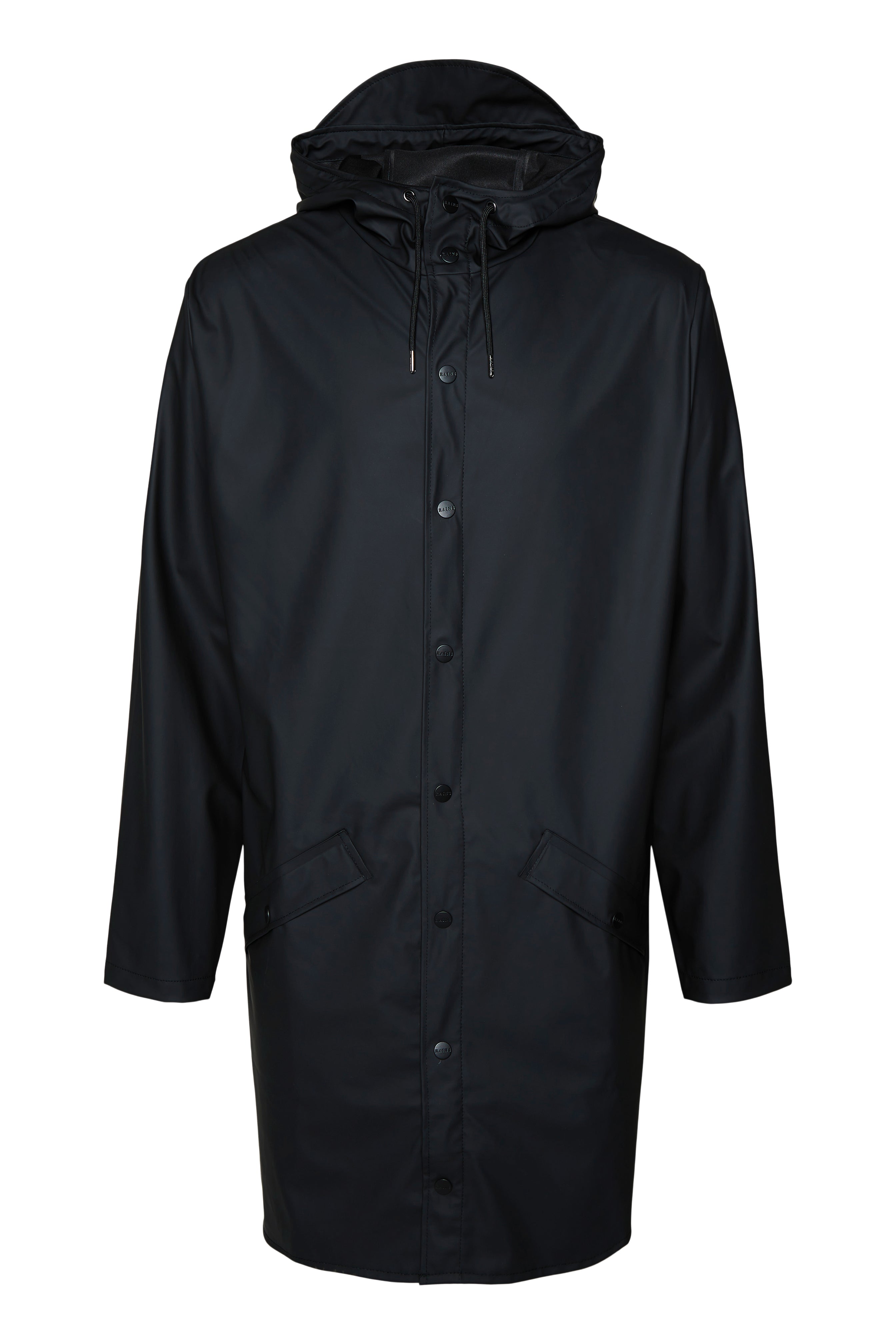 Rains Unisex Long Jacket in Black