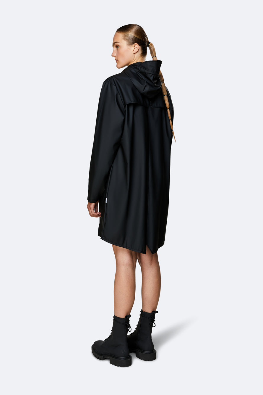 Rains Unisex Long Jacket in Black