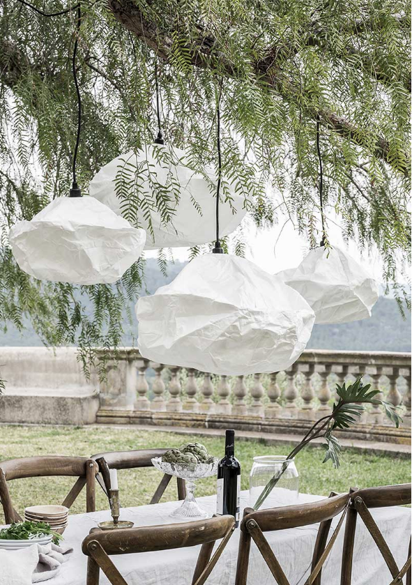 Outdoor Lamp Sky Small - Water Repellent Paper w. 5m cable
