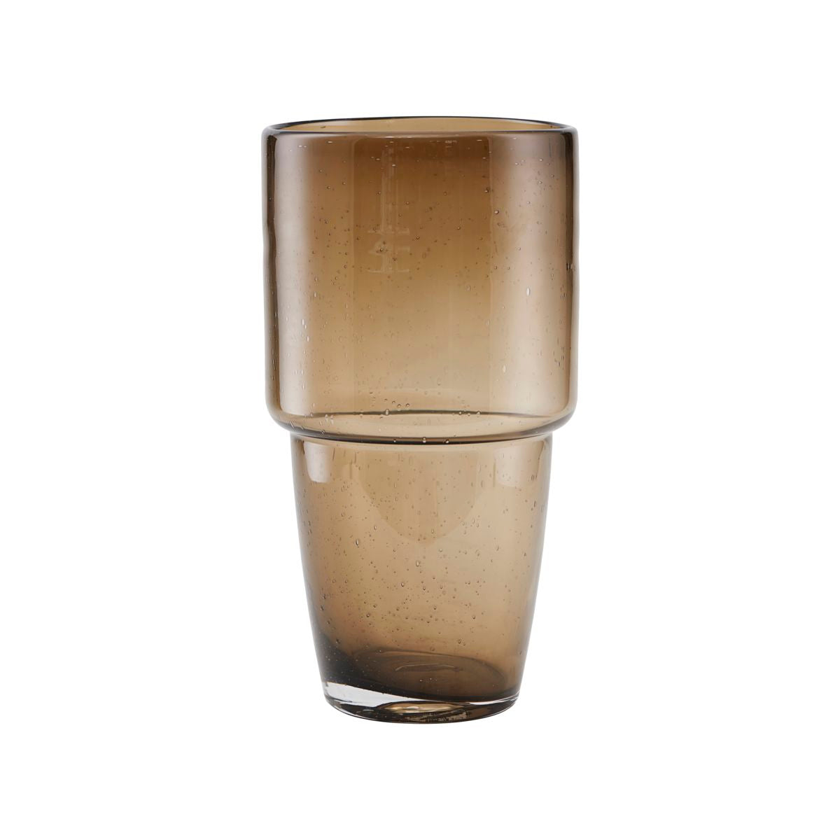 Vase Chazia Brown in Glass 28cm