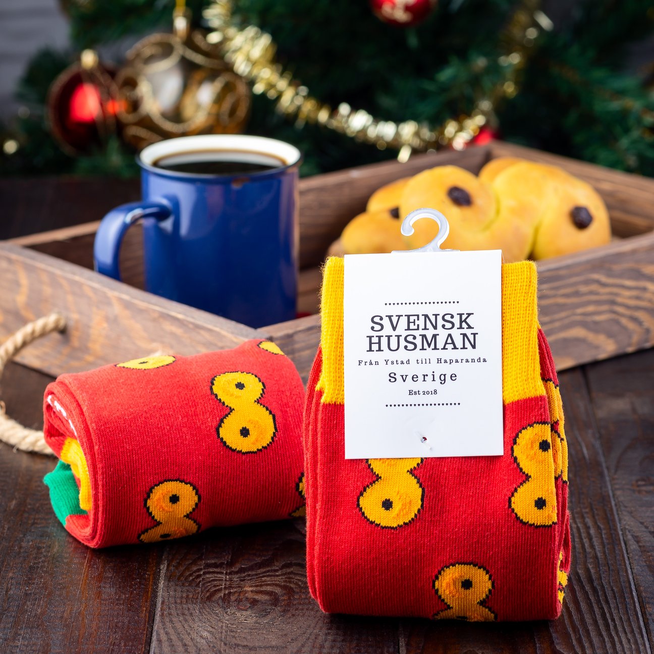 Lussebullen Saffron Bun Socks