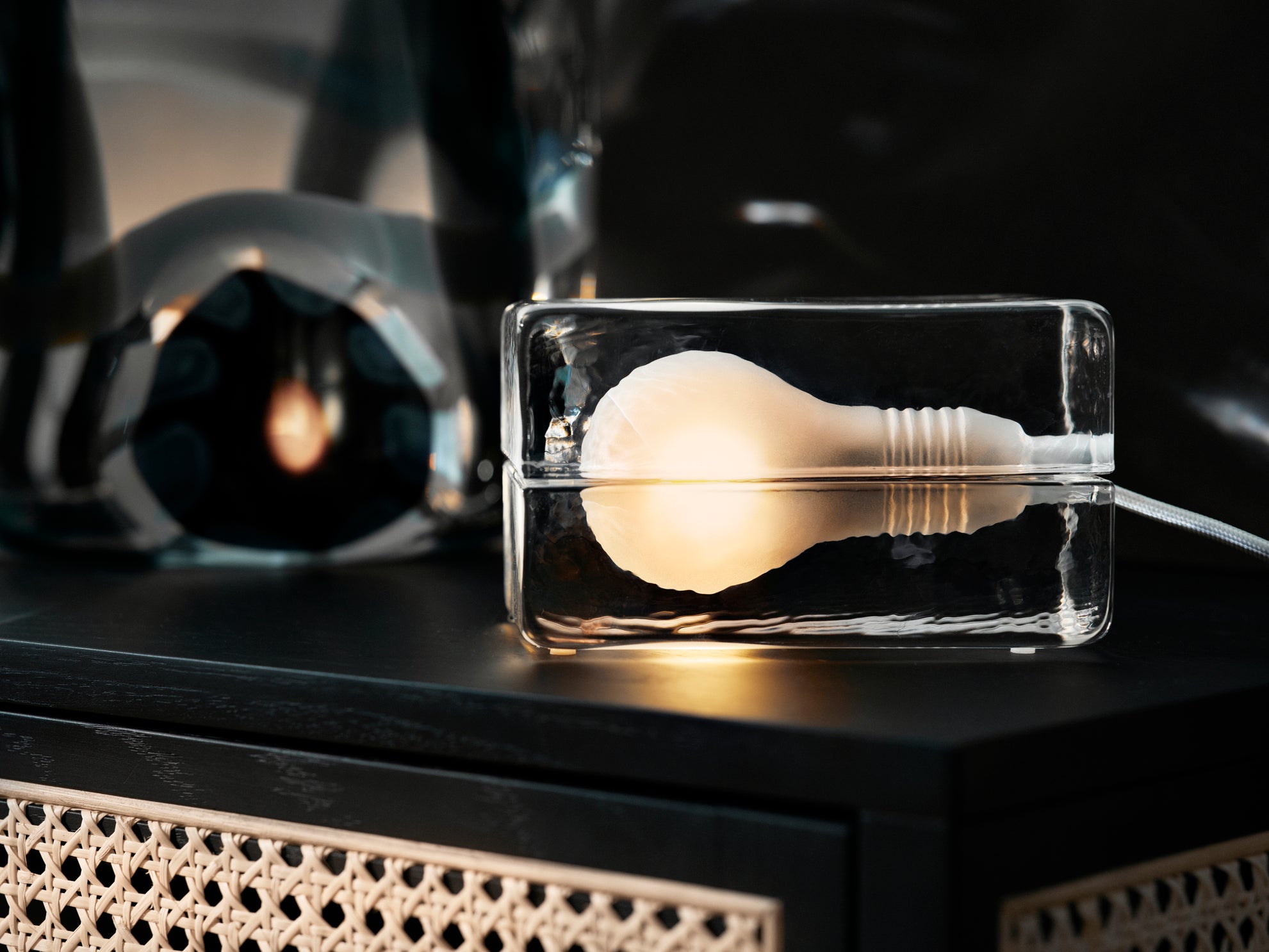 Block Lamp Anniversary White/Eu cable
